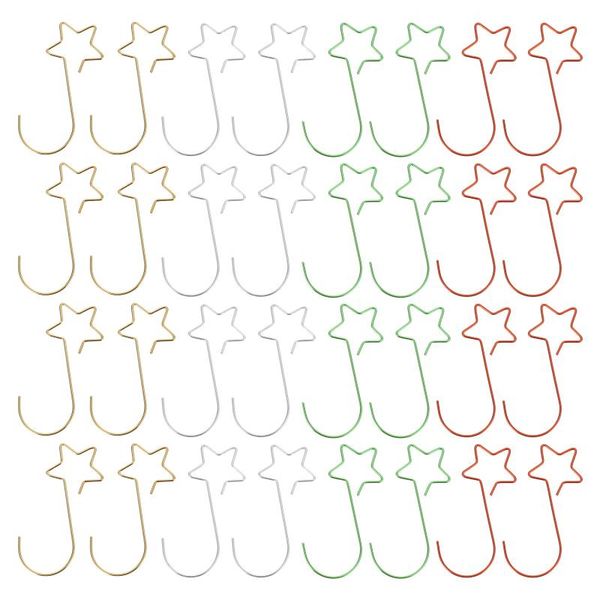 

hooks & rails 80pcs christmas star-shaped xmas tree hangers lovely iron