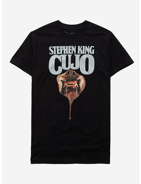 

steven king cujo book cover t-shirt, White;black