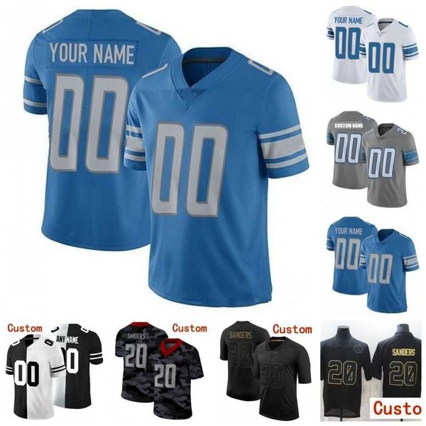 

30 jeff okudah 32 d'andre swift detrolt llon custom men women kid football jersey 9 matthew stafford 19 kenny golladay 88 t.j. hockenso, Black;red