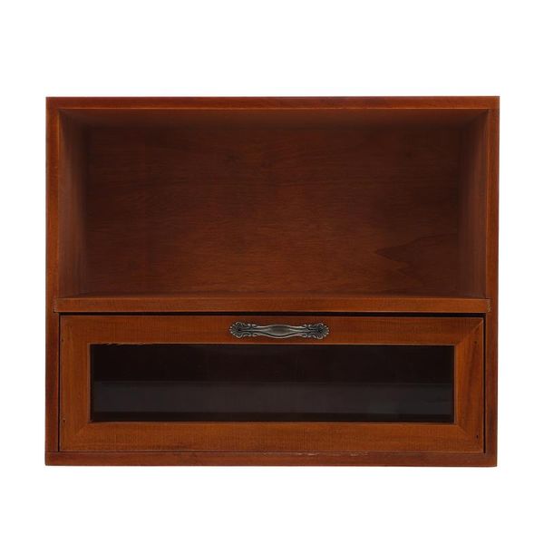 

storage drawers retro wooden glass drawer box stationery organizer