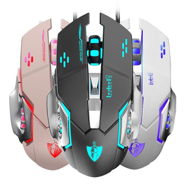 

mice usb wired mouse notebook deskgaming rgb breathing light professional for pc laptop