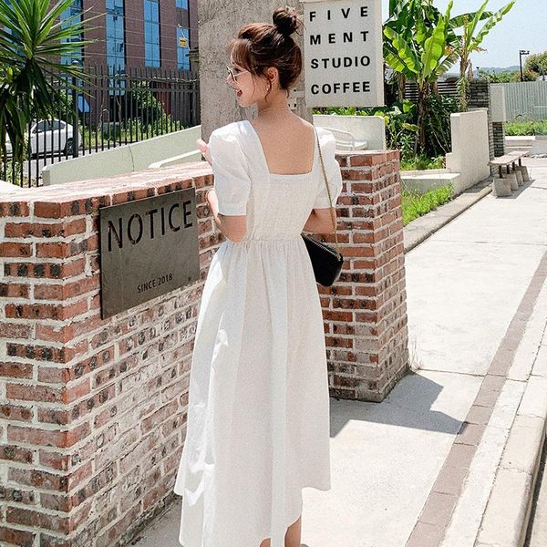 

casual dresses cmaz dres for women summer 2021 korean style, Black;gray