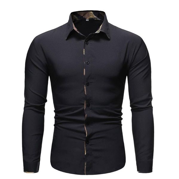 

men's casual shirts social formal shirt men long sleeve business slim office chemise homme masculina classical male, White;black