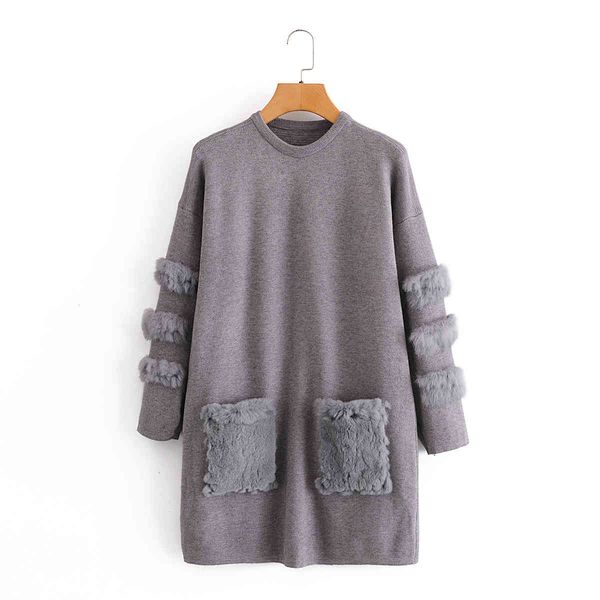 

women's sweaters wool dress winter brim maomao outside the sleeve stitching loose wear long sweater in film djcy, White;black