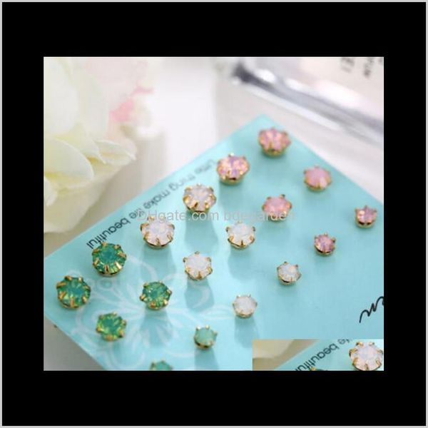 

drop delivery 2021 jewelry stud sets nine of earrings different sizes colos fashion od rnj1c, Golden;silver