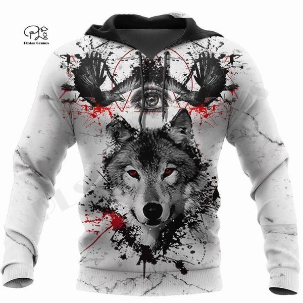 

men's hoodies & sweatshirts plstar cosmos 3dprint est wolf native animal tattoo harajuku streetwear funny unique awsome casual hoodies/, Black