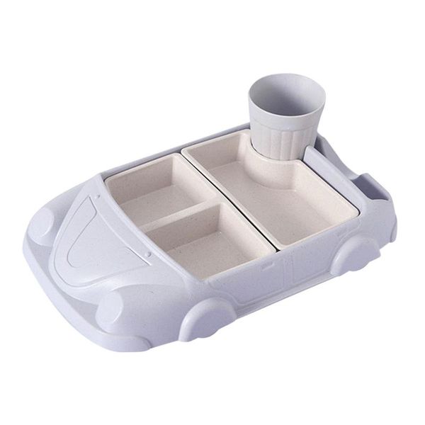 

dishes & plates cute cartoon car shape dinner plate tray children grid supplementary cutlery kitchen tableware 3 colors