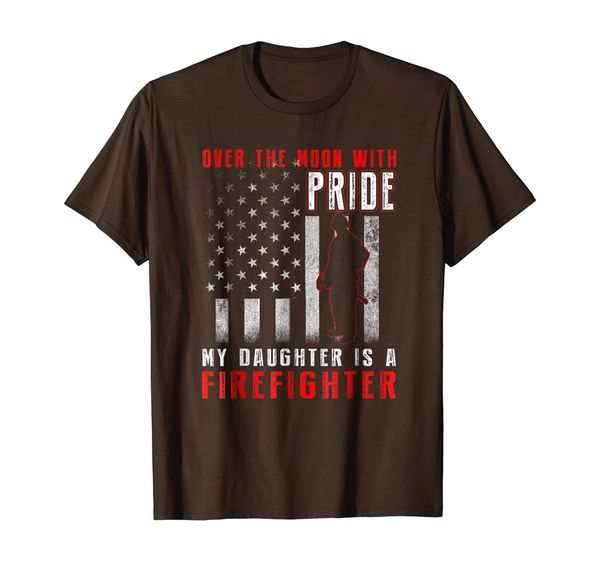 

proud firefighter father mother tee pride patriotic t-shirt, White;black