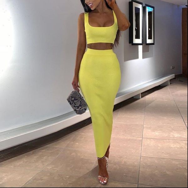 

summer sleeveless ribbed knitted womens dresses pencil club party midi sling crop high waist bodycon, Black;gray
