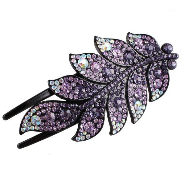 

female colorful rhinestone shning hair comb barrettes women vintage crystal hairpin headwear ladies elegant accessories1