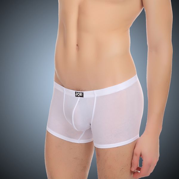 

underwear men men's ice silk seamless boxers boxer shorts boxershorts long underpants natural cotton 2021, Black;white