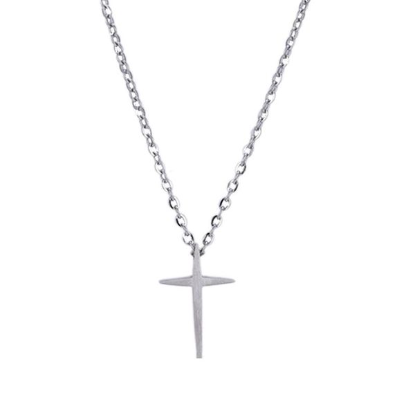 

chains necklace simple jesus cross light luxury pendant jewelry selection stainless steel autumn limited, Silver