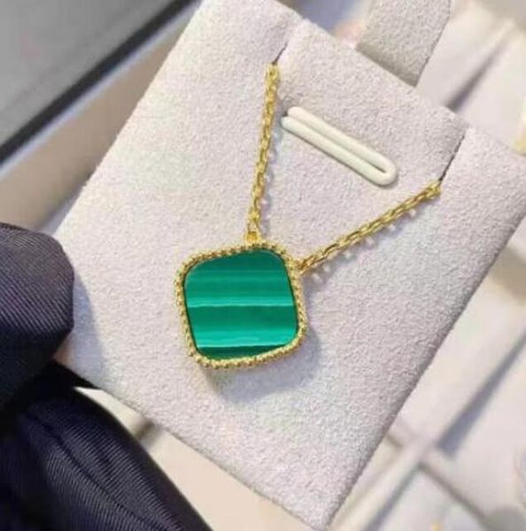 

classic necklace gift for woman designer jewelry pendant 18 color with box a four-leaf clover necklaces, Silver