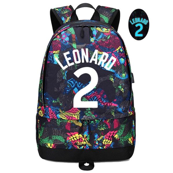 

backpack basketball player star leonard ball storage luminous sports equipment ai multifunctional student bookbag for men women