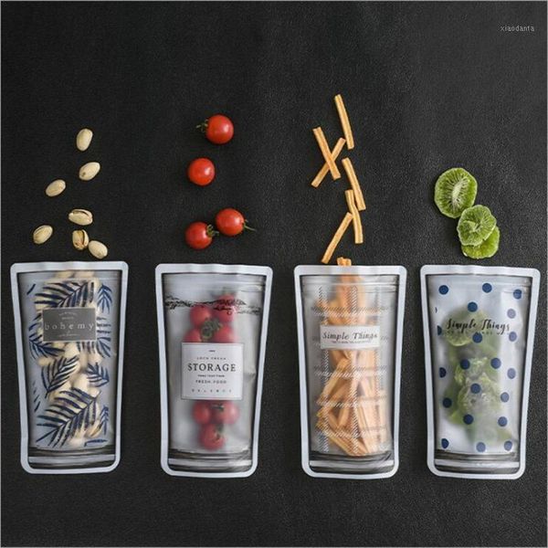 

storage bottles & jars kitchen half flip cover food creative portable seal bag pack travel fruit 4.30