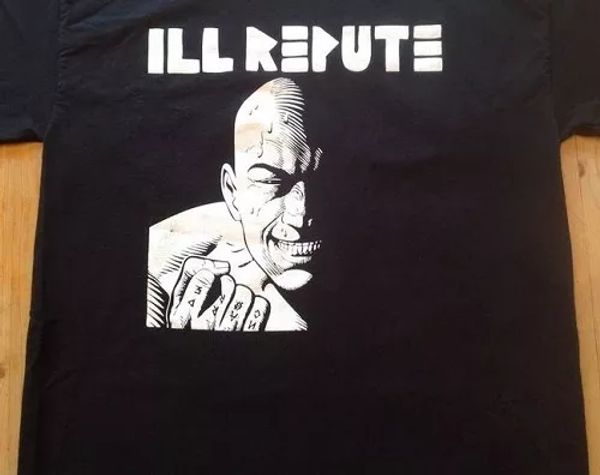 

ill repute what happens next thrash hardcore punk rock band t shirt tee, White;black