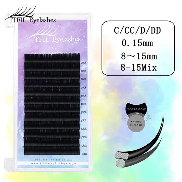 

false eyelashes flat ellipse eyelash extensions split tips shaped natural light lash silk synthetic