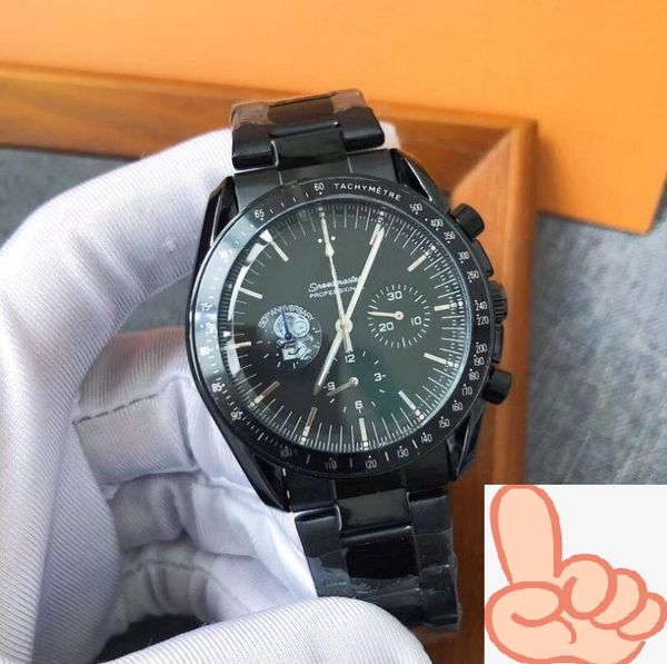 2024 designer 50th masculino relógios de quartzo totalmente funcionais 42mm cerâmica inoxidável à prova d'água safira relógio de pulso super luminoso