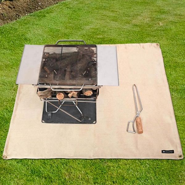 

outdoor pads fire pit mat fireproof grill deck grass protector patio wood burning gas pits pad bbq camping picnic tool