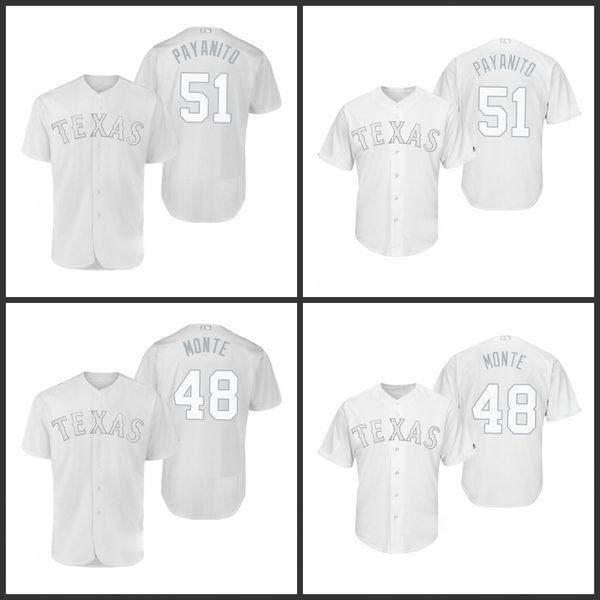 

texas rangers men 51 pedro payano payanito 48 rafael montero monte taylor guerrieri tee-gee 46 women youthjersey, Black;red