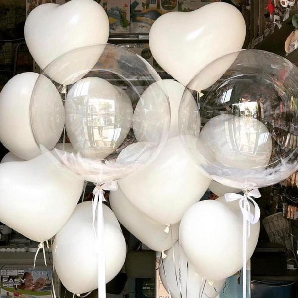 

party decoration 18/24/36inch transparent bubble helium balloons filling black feather balls stickers/confetti/ wedding birthday