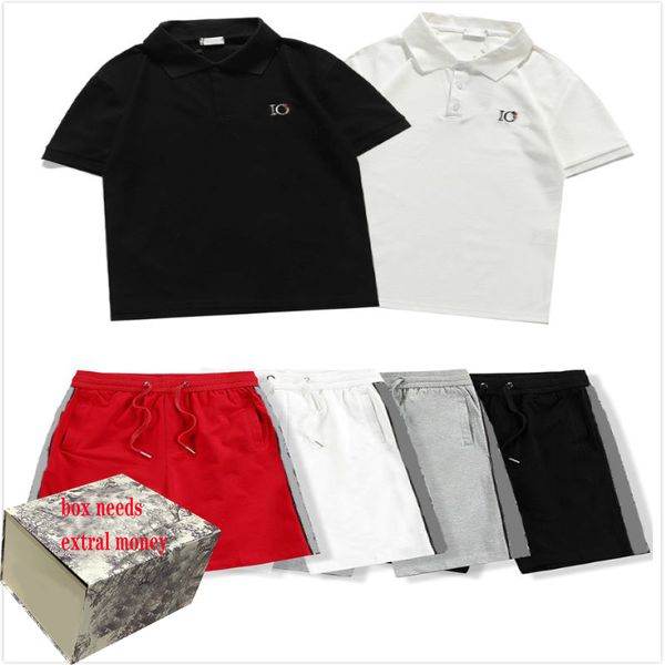 

2021 tracksuits men's fashion polo shirts + shorts mens letter printing suits mens summer tracksuit casual tshirts casual short, Gray