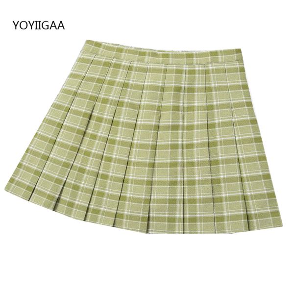 

2021women pleat skirts 2021 summer sweet womens plaid skirt high waist a-line ladies mini skirts fashion chic girls short skirt, Black