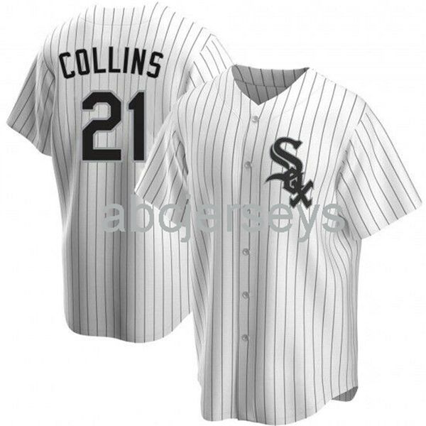 

stitched custom zack collins #21 white baseball jersey xs-6xl, Black