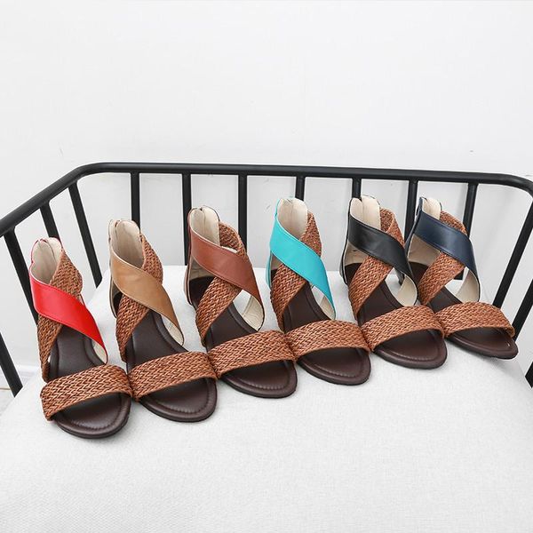 

women sandals summer shoes woman plus size 44 heels for wedges chaussure femme casual gladiator sandalen dames, Black