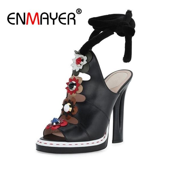 

sandals gothic woman high heels summer shoes women peep toe heeled for lady cr35, Black