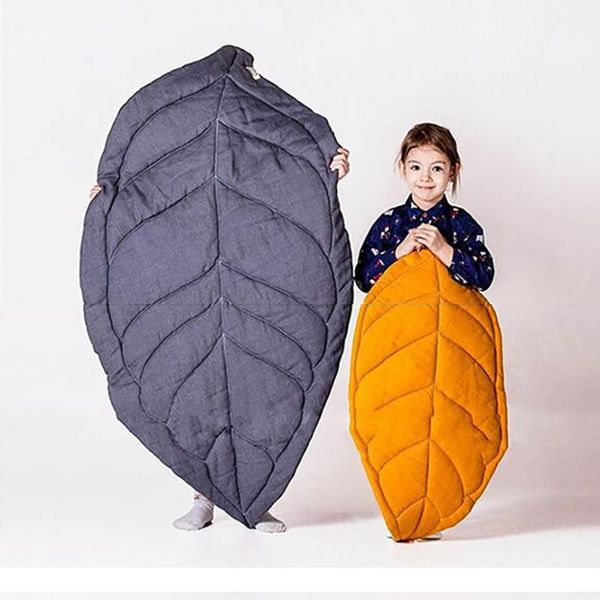 

floor mat child play crawling nordic ins style tree leaf shape baby blanket room decoration rug cotton home decor carpets