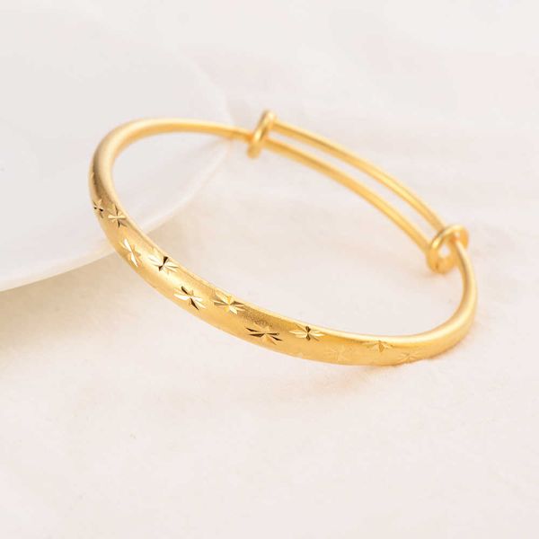 

2021 trendy gold color bangle bracelet for women men adjustable size exquisite bangle party birthday gift accessories q0717, Black