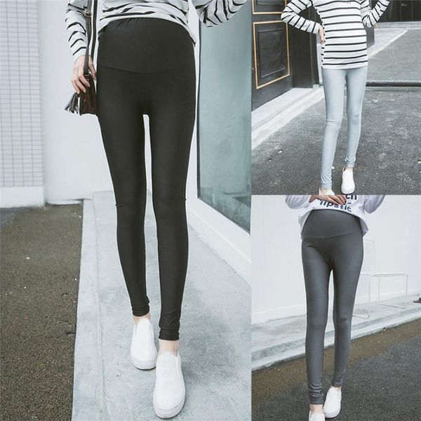 

maternity bottoms clothes of pregnancy elastic belly protection pant pregnant leggings pants casual comfortable solid pencil trousers, White