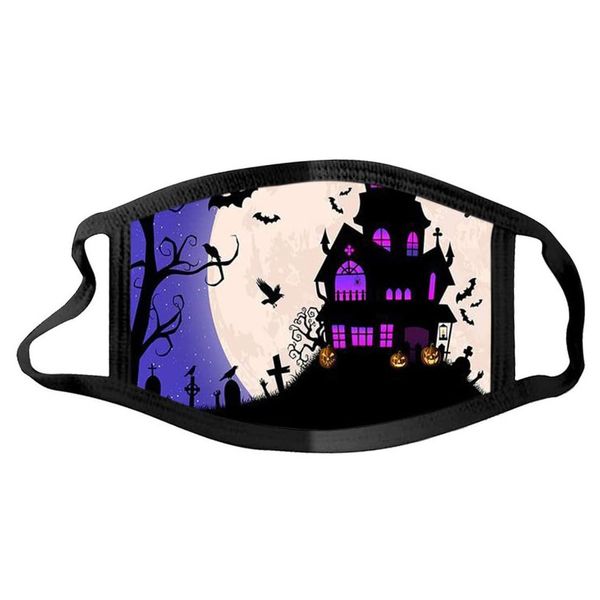 

halloween mask cotton cloth printed polyester masks for men and women