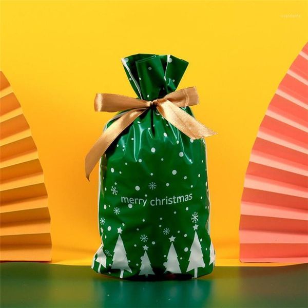 

christmas decorations 10pcs gift bag snowflake elk santa claus candy bags merry for home year 2021 decor