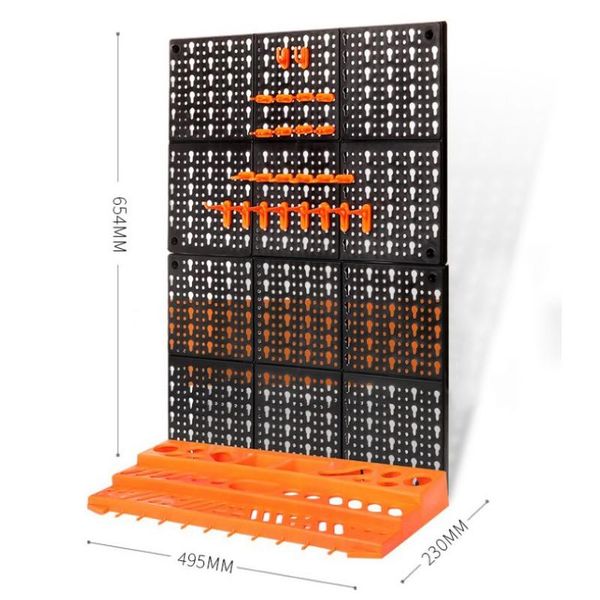 

tool organizers hanging plate hole plastic hook toolbox wall hardware parts box screw wrench classification component