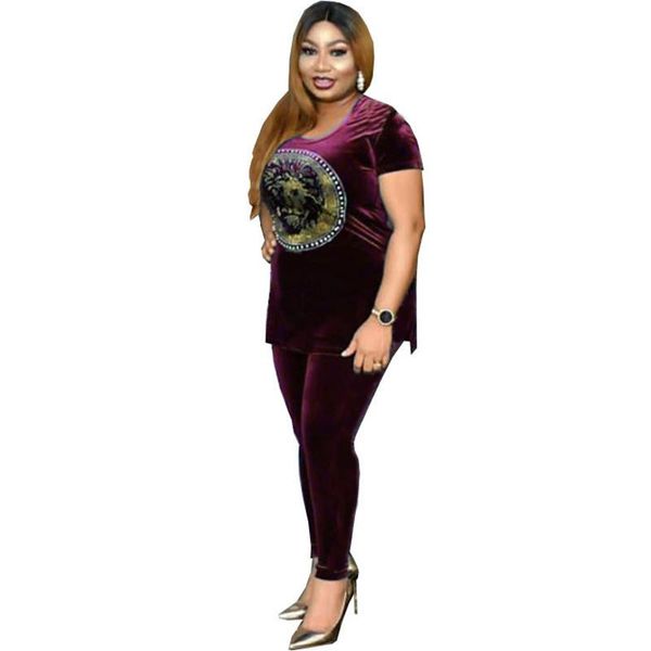 

velvet african women's clothing autumn / winter 2021 muslim 2-piece set fashionable women' ethnic, Red