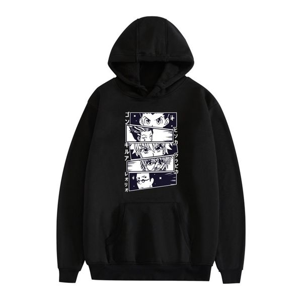 

new riman full-time hunter printed couple casual hooded hooded hoodie, Black