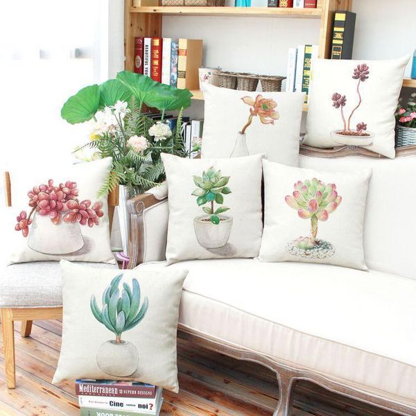 

cushion/decorative pillow 2021 fresh and casual decorative linen cushions 45x45cm sofas throw pillows home decorate cojines almofadas car-st