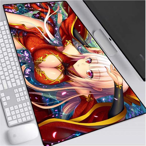 

mouse pads & wrist rests lapcartoon large pad big breast beauty pc cheongsam girl natural rubber universal non-slip xxl