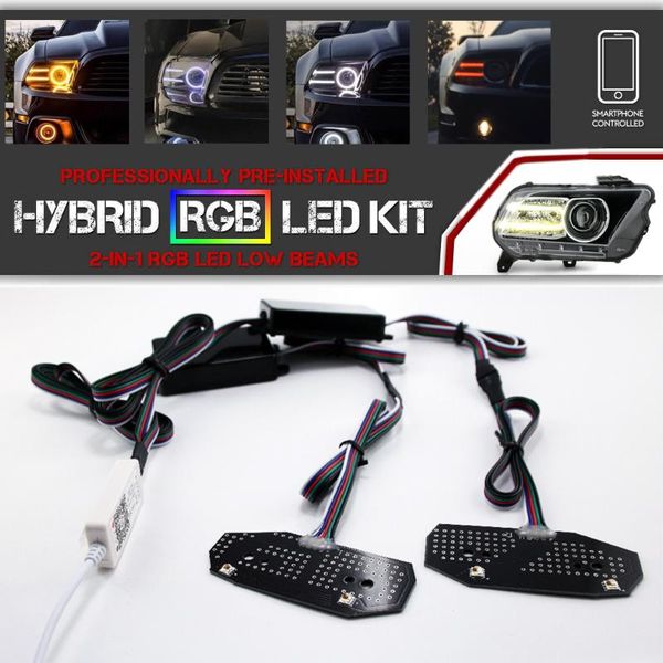 

emergency lights for mustang 2013 2014 remote control rgbw multicolor led drl daytime running light board lighting kit car styling