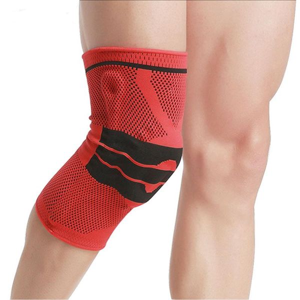 

elbow & knee pads 1pc elastic brace support adjustable patella pad kneecap sport basketball cycling gym safety protector, Black;gray