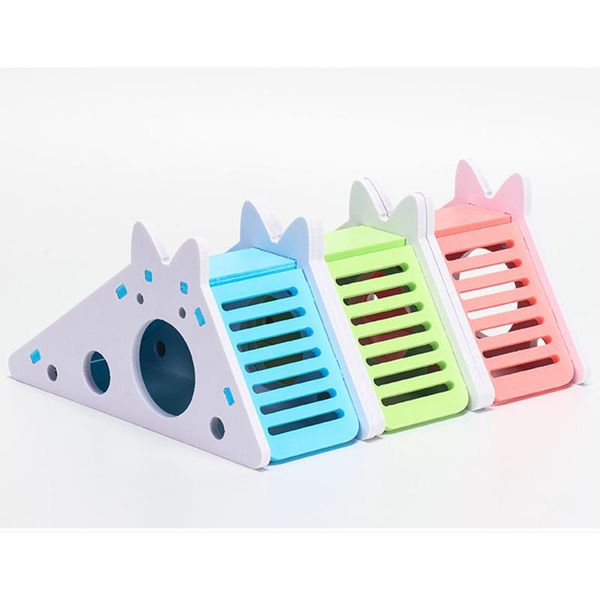 

small animal supplies cute hamster hideout exercise toy cage wooden house with ladder slide for guinea pig accessories