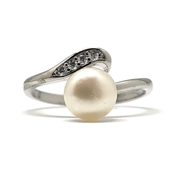 

wedding rings freshwater pearl silver color for women adjustable natural stone birthday gift party girls, Slivery;golden