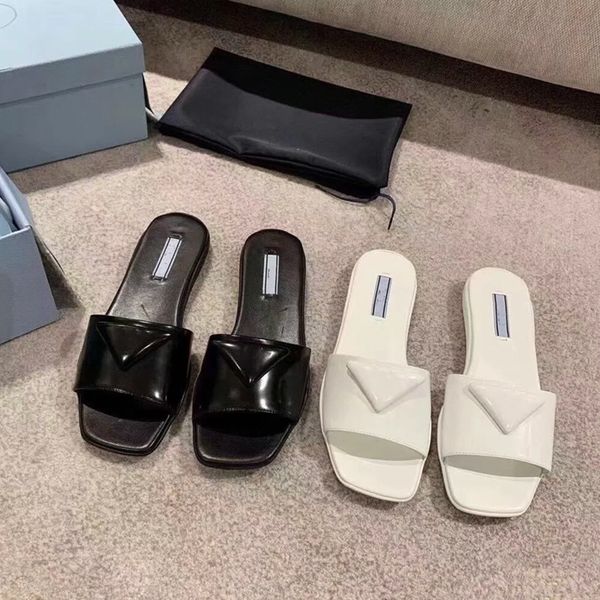 

spring and summer 2021 new pujia triangle square head casual sandals women's net red flip flop fashion versatile slippers womenzly, Black