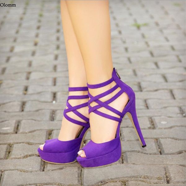 

sandals olomm fashion handmade women thin high heels peep toe gorgeous blue purple prom party shoes us plus size 5-20, Black