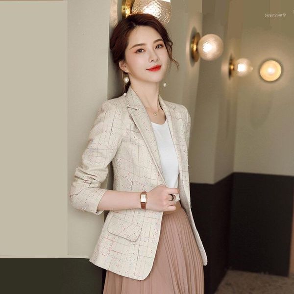 

women blazer feminino jacket spring fashion style temperament versatile suit black office work wear ladies harajuku women's suits & bla, White;black