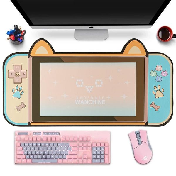 

mouse pads & wrist rests cat ears gaming mousepad computer xl keyboard super cute pad gamer girl rubber cartoon anime otaku office lapma