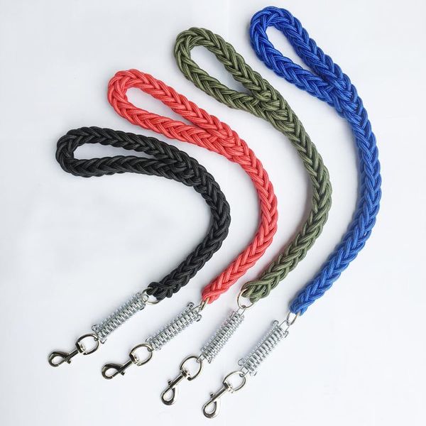 

short explosion-proof medium large dog traction belt leash hand made and spring buffer big one step lead rope pull chain collars & leashes