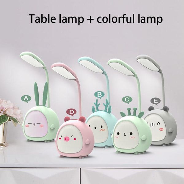 

table lamps led desk lamp as phone holder usb eye protection rechargeable cartoon for bedroom night light